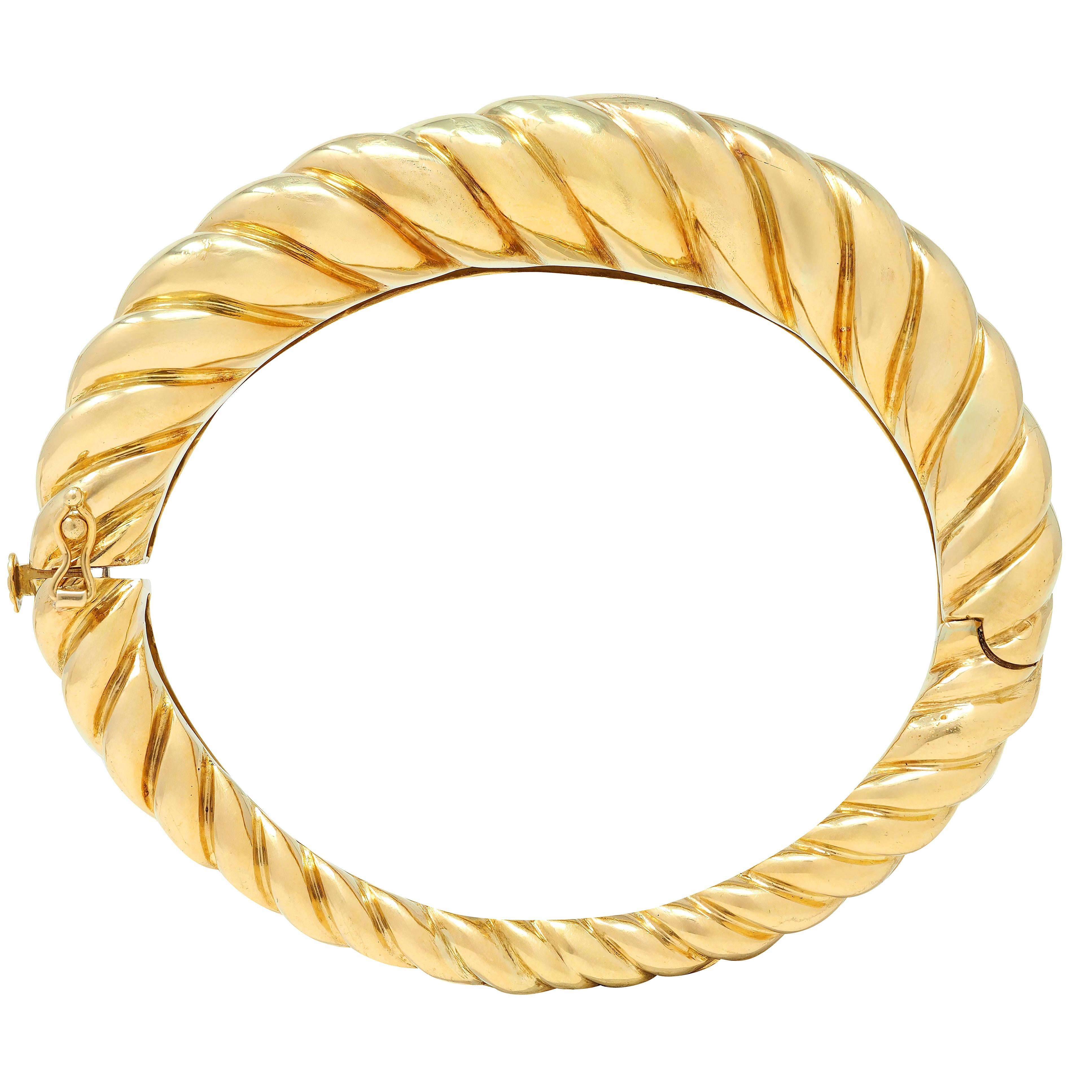 Tiffany & Co. 1980, braccialetto vintage a intreccio in oro giallo 18 carati in vendita 3