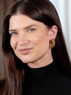 Tiffany & Co. 1980's 18K Yellow Gold Vintage Twisting Hoop Ear-Clip Earrings