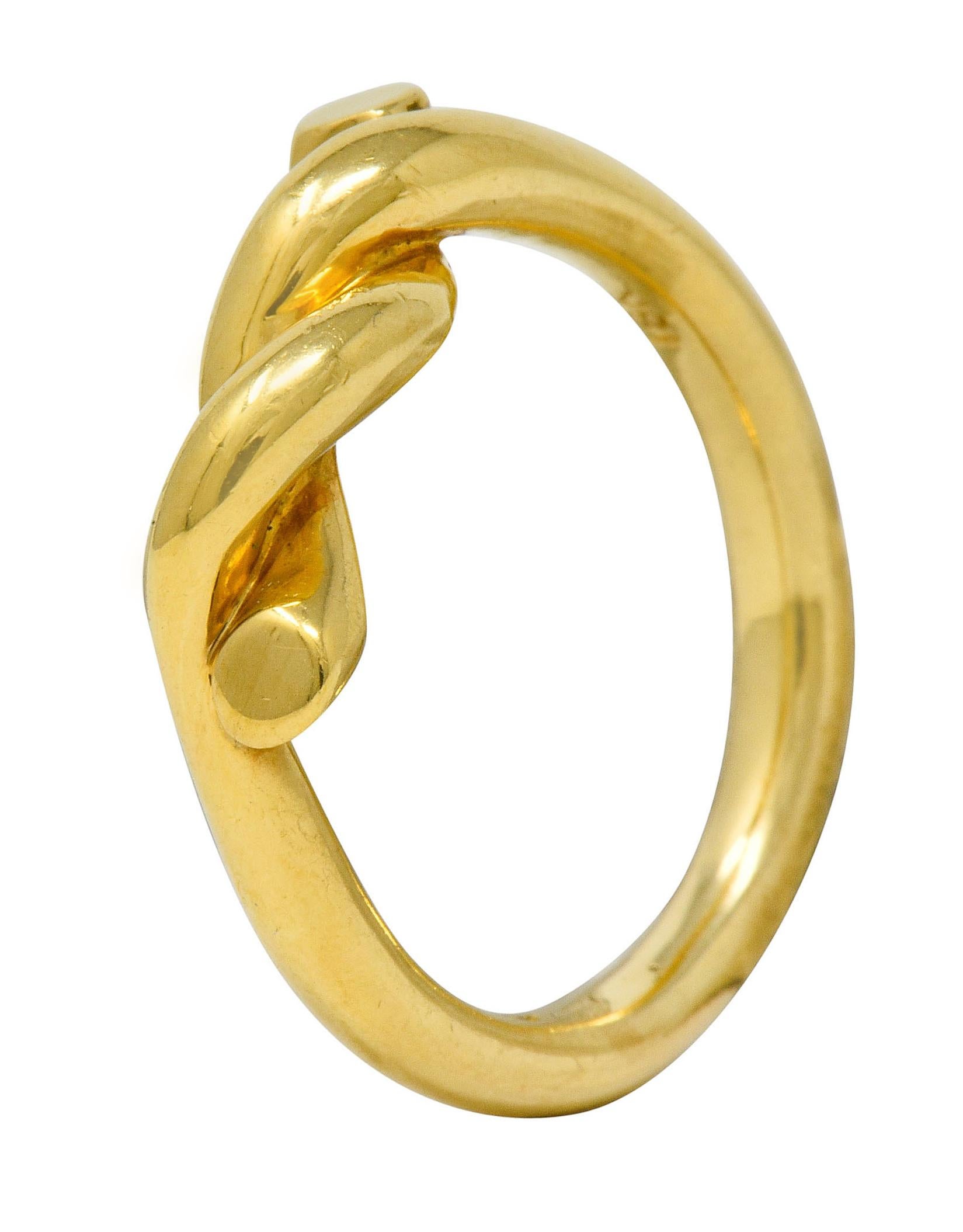 Tiffany & Co. 1980s Vintage 18 Karat Gold Twisted Knot Band Ring 2