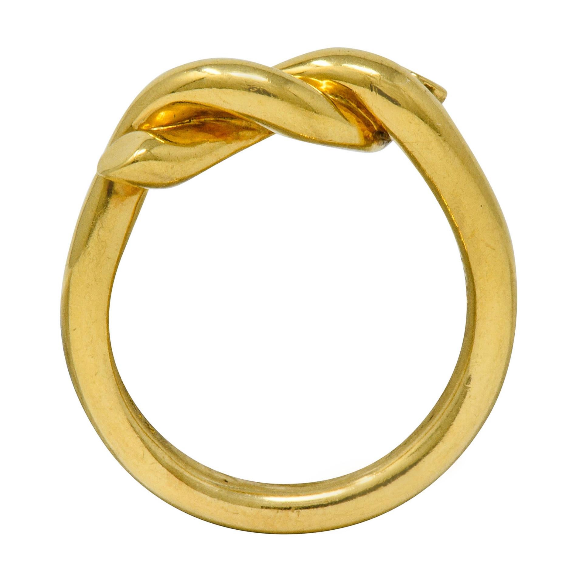 Tiffany & Co. 1980s Vintage 18 Karat Gold Twisted Knot Band Ring 1