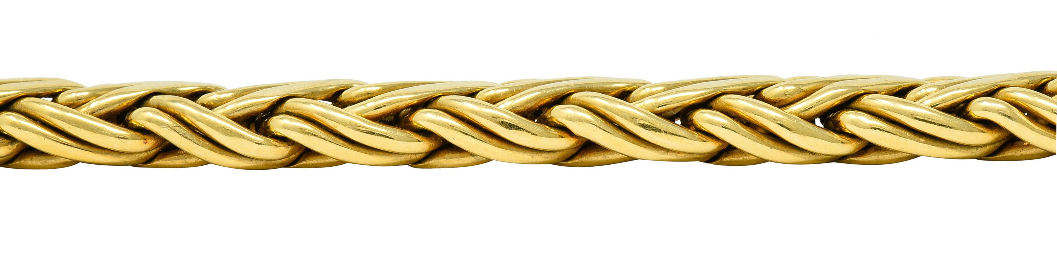 Tiffany & Co. 1980s Vintage 18 Karat Gold Wheat Chain Bracelet 5