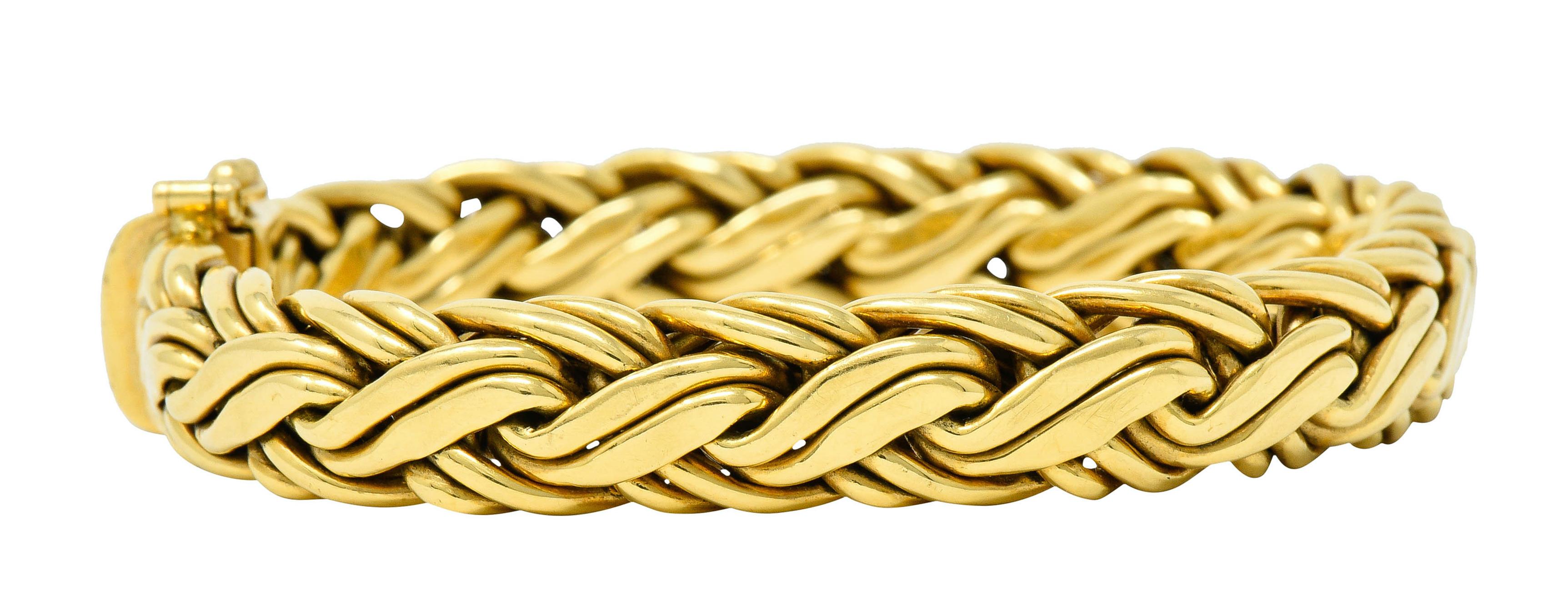 Contemporary Tiffany & Co. 1980s Vintage 18 Karat Gold Wheat Chain Bracelet