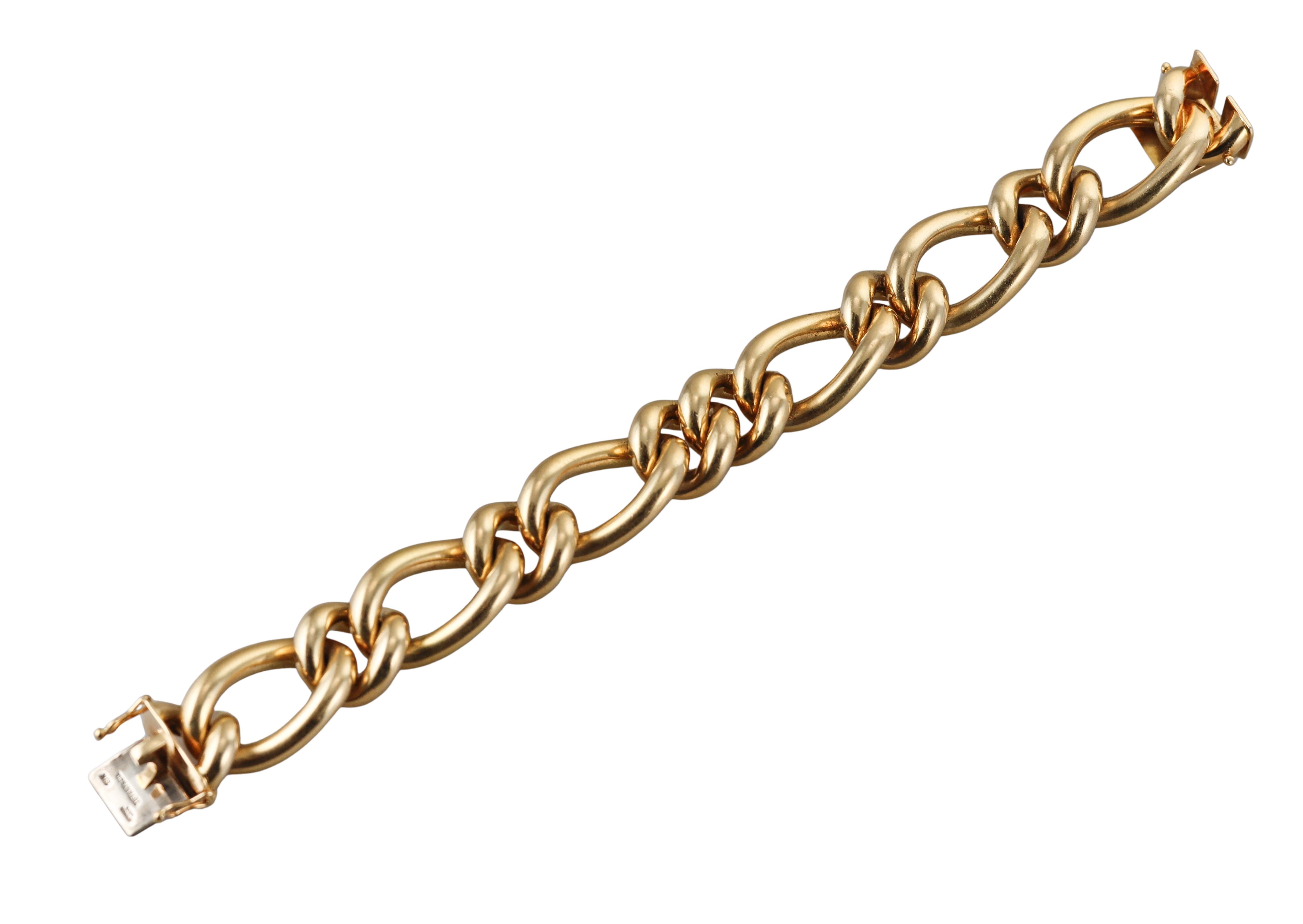 Women's Tiffany & Co 1980s Yellow Gold Chunky Link Bracelet