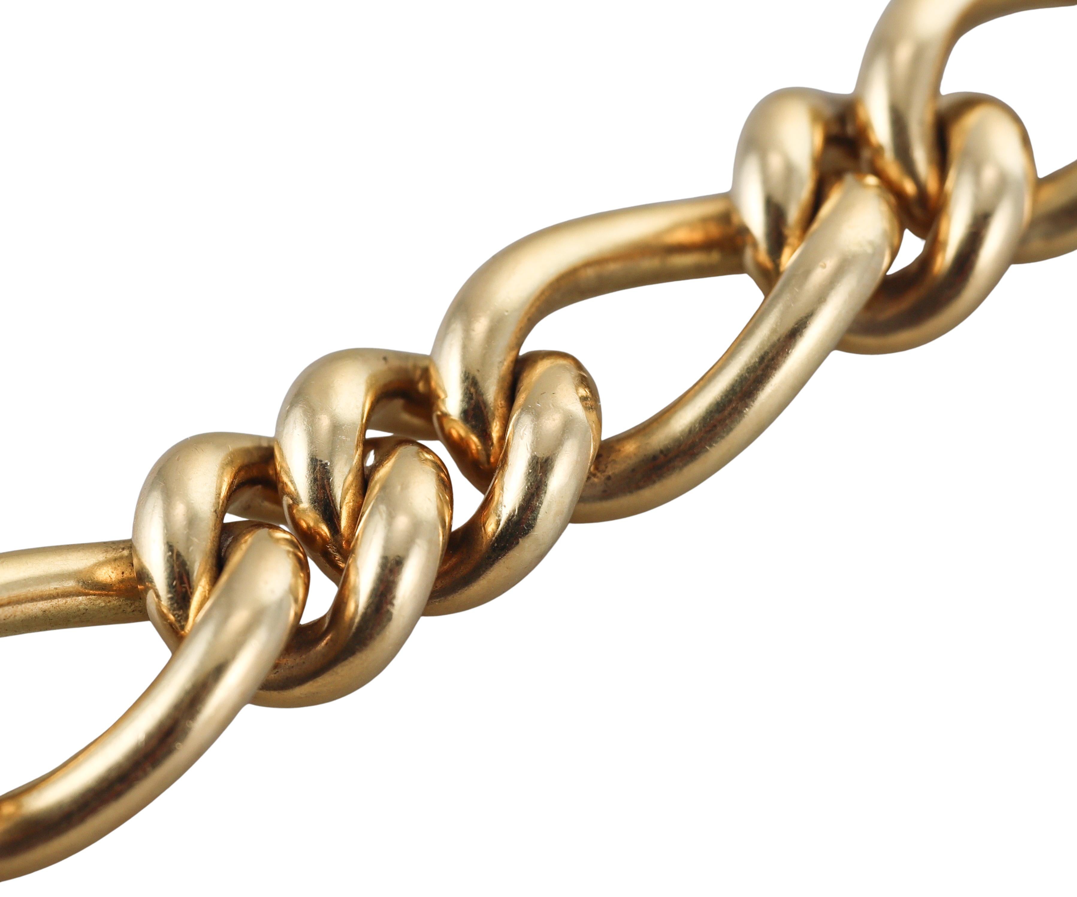 Tiffany & Co 1980s Yellow Gold Chunky Link Bracelet 2