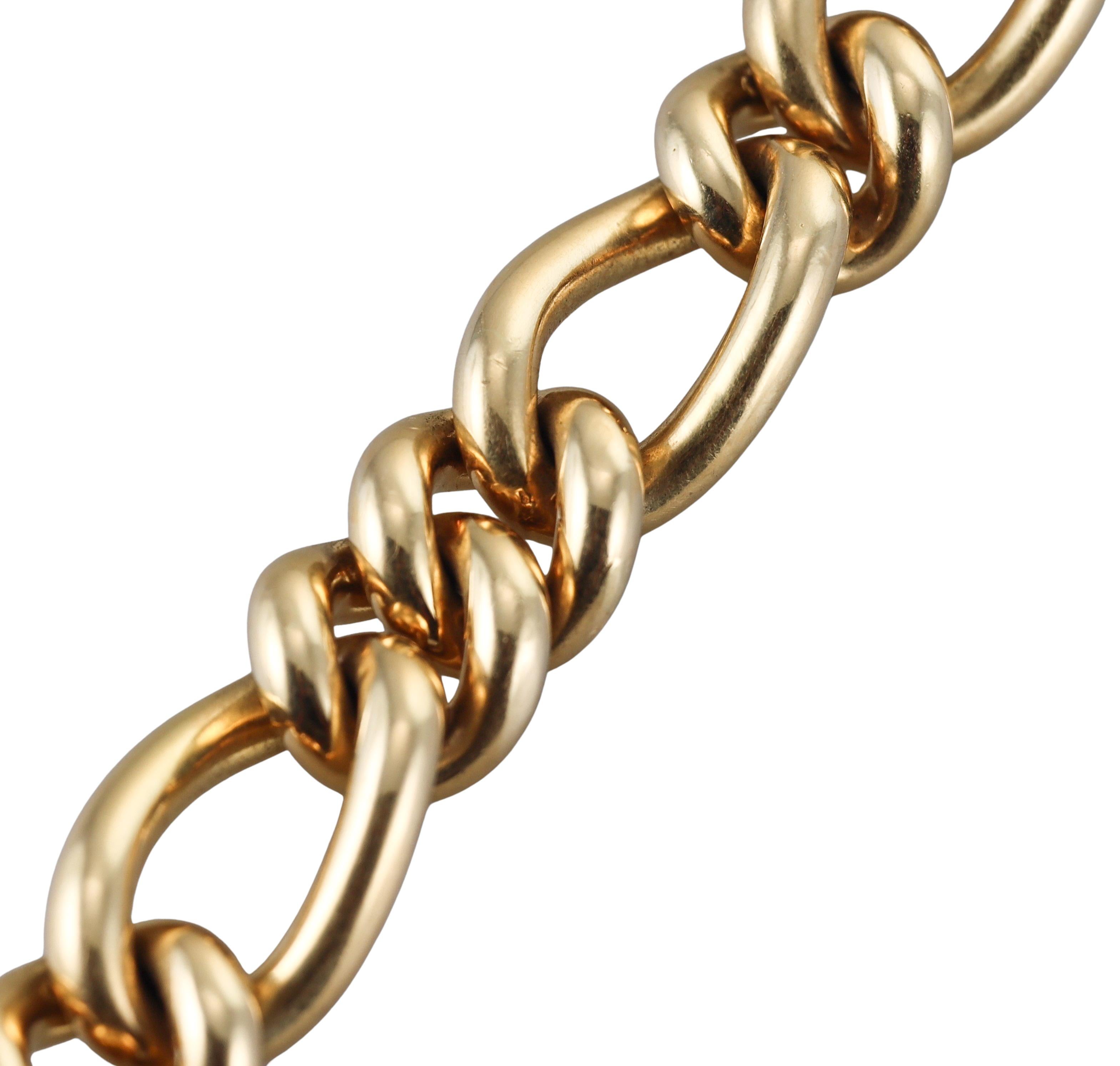 Tiffany & Co 1980s Yellow Gold Chunky Link Bracelet 4