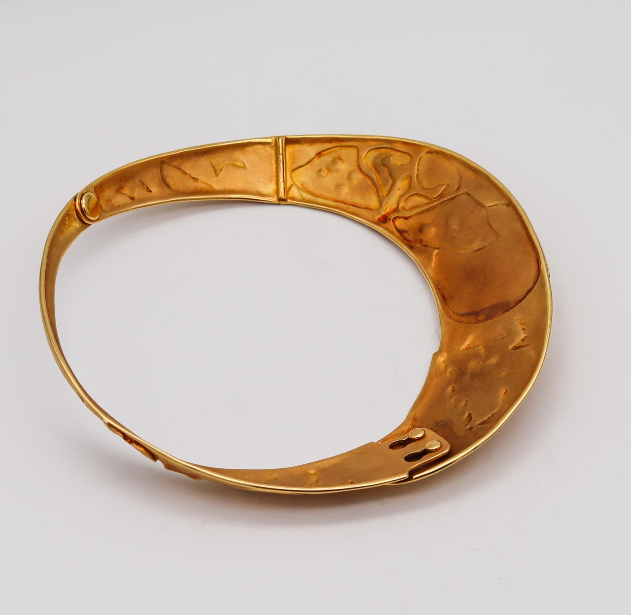 Tiffany & Co. 1981 Angela Cummings, Prototype collier à collier tournant en or 18 carats en vente 4