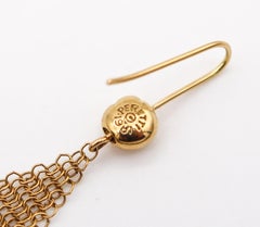Tiffany & Co. 1981 By Elsa Peretti Drop Mesh Earrings In 18Kt Yellow Gold