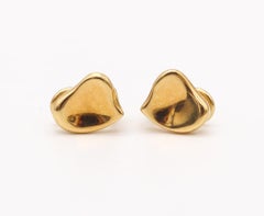 Tiffany & Co. 1981 von Elsa Peretti Freiform-Herzen-Ohrringe aus 18 Karat Gelbgold