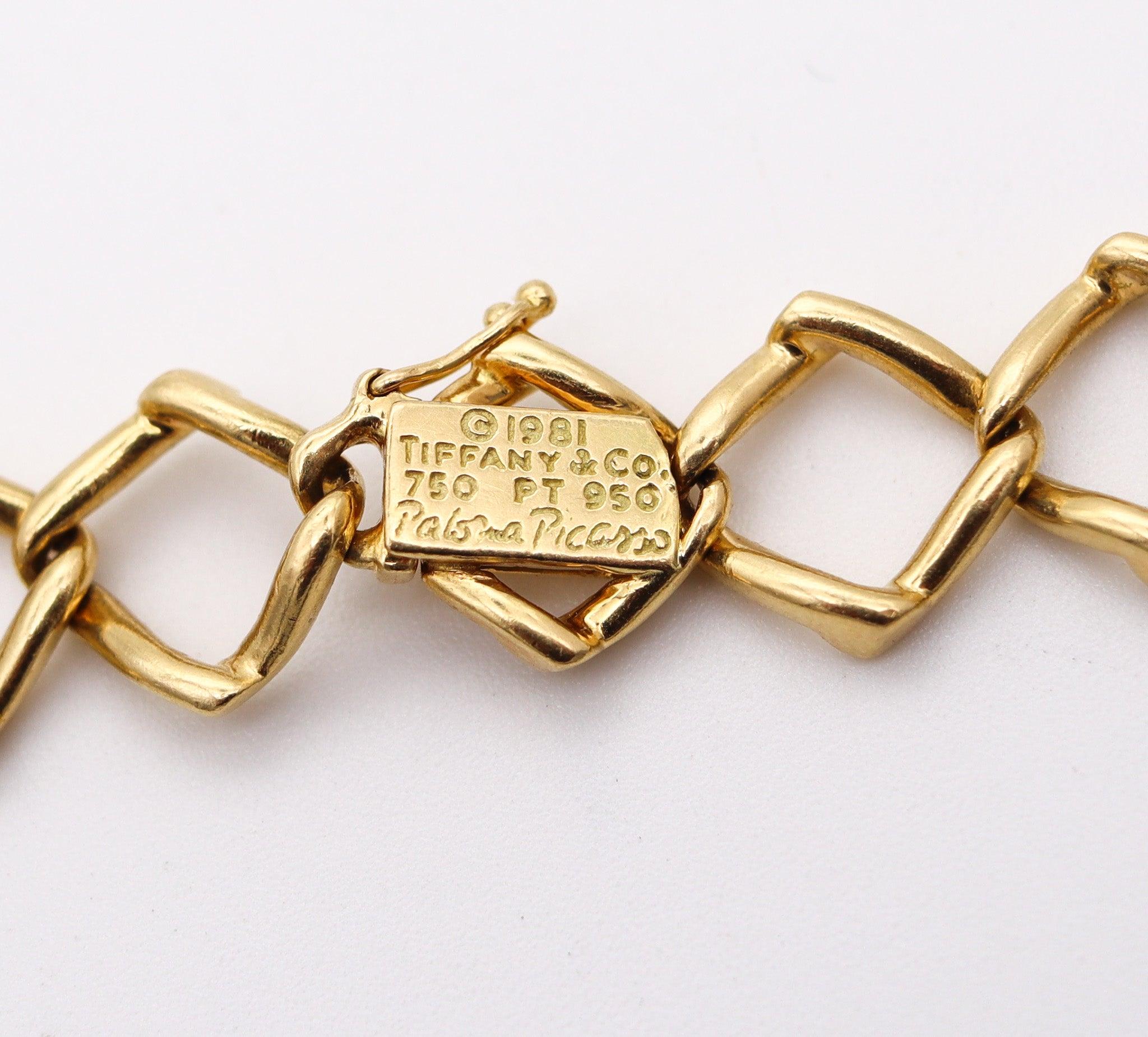 TIFFANY & CO. 1981 By Paloma Picasso Necklace In 18Kt Gold, Platinum & Diamonds 1