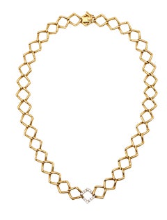 TIFFANY & CO. 1981 By Paloma Picasso Necklace In 18Kt Gold, Platinum & Diamonds