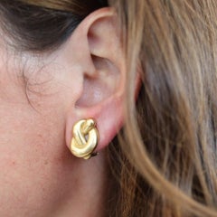 TIFFANY & CO. 1982 By Angela Cummings Pretzels Knots Earrings 18Kt Yellow Gold