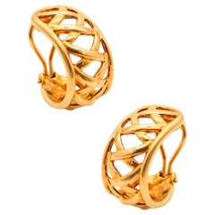 TIFFANY & CO. 1982 par Paloma Picasso Créoles en or jaune massif 18 carats