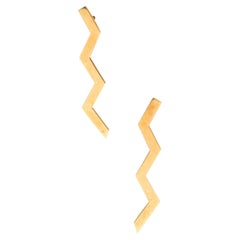 Tiffany & Co. 1982 By Paloma Picasso Zig Zag Earrings In Solid 18Kt Yellow Gold (Boucles d'oreilles Zig Zag en or jaune massif 18Kt)