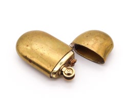 TIFFANY & CO. 1982 Elsa Peretti Bean Petrol Pocket Lighter In Polished Solid