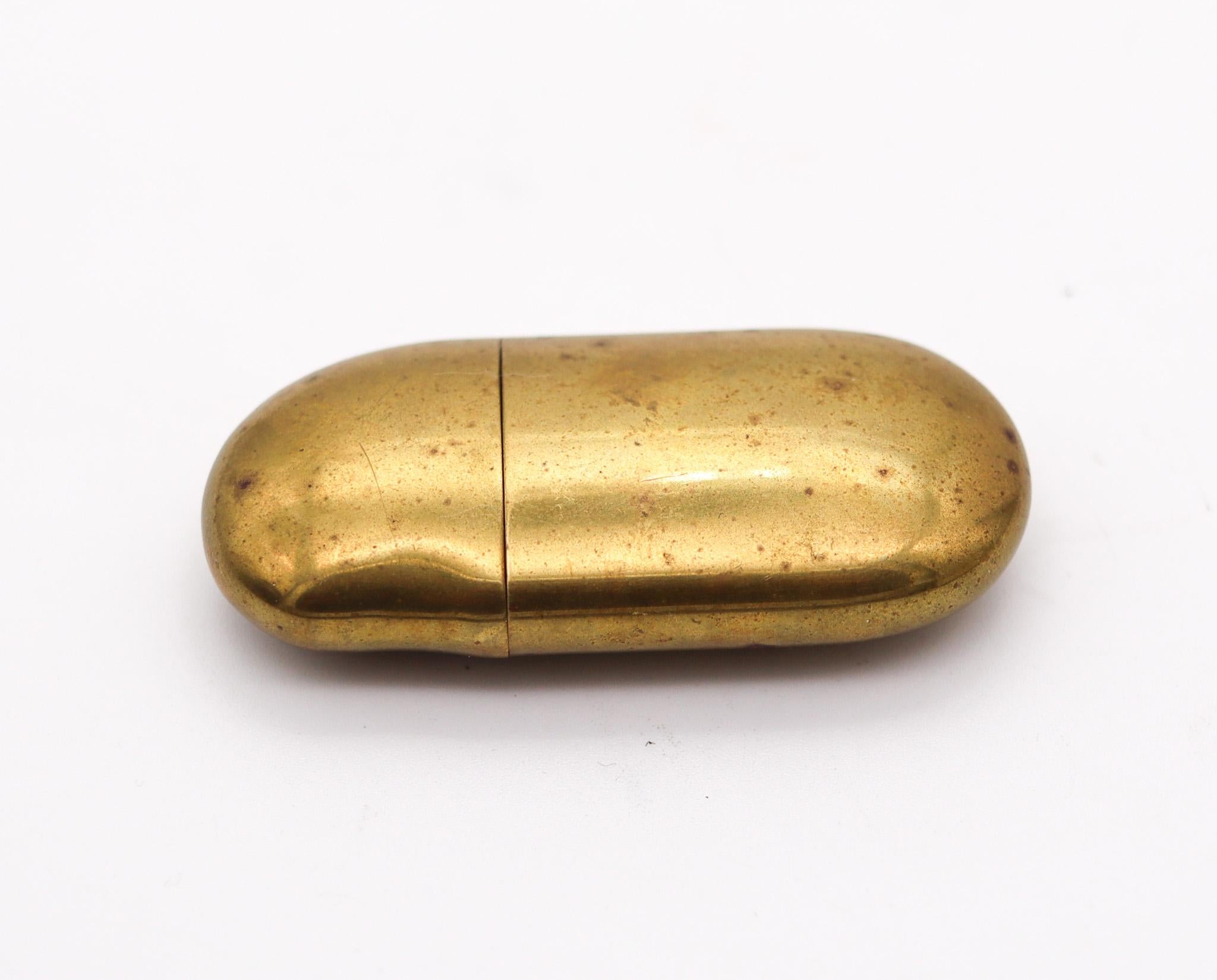 Mid-Century Modern TIFFANY & CO. 1982 Elsa Peretti Bean Petrol Pocket Lighter In Polished Solid