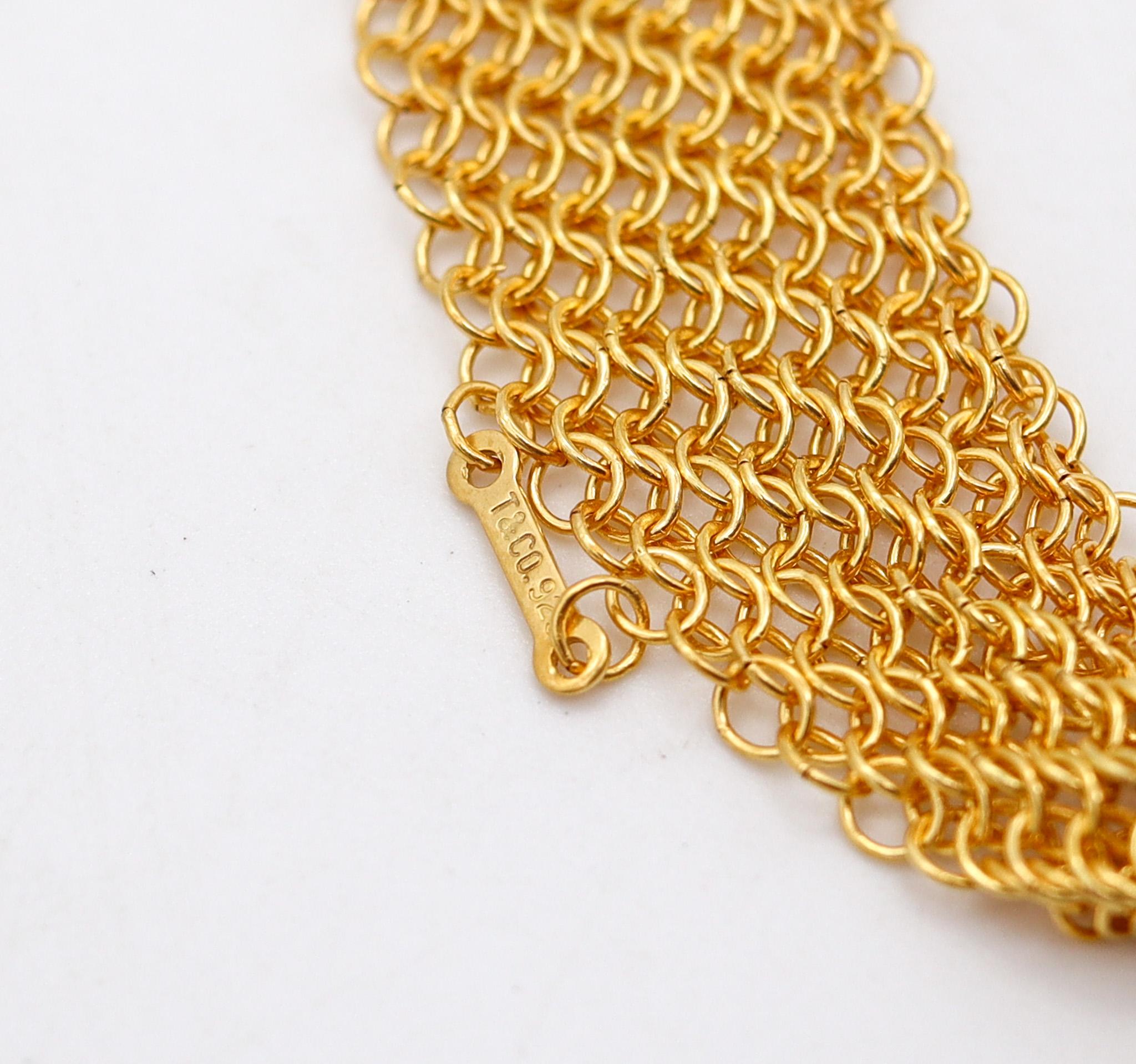 Tiffany & Co. 1982 Elsa Peretti Mesh Long Necklace 18Kt Gold Vermeil On Sterling 2