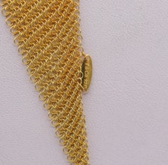 Tiffany & Co. 1984 Elsa Peretti Draped Mesh Necklace 18Kt Gold Vermeil On Silver