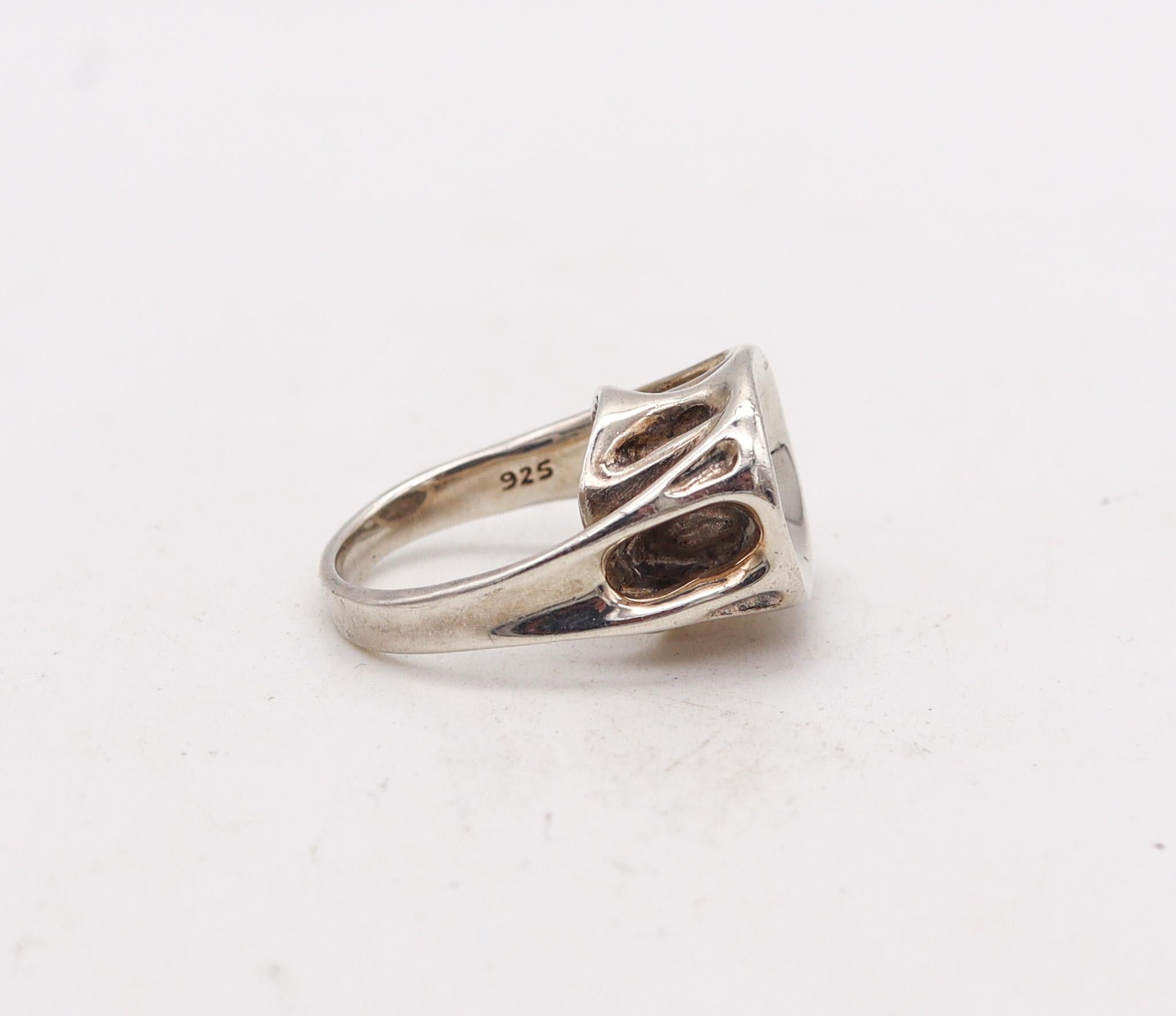 Women's Tiffany & Co. 1985 Elsa Peretti Rare Sculptural freeform Ring In .925 Sterling 
