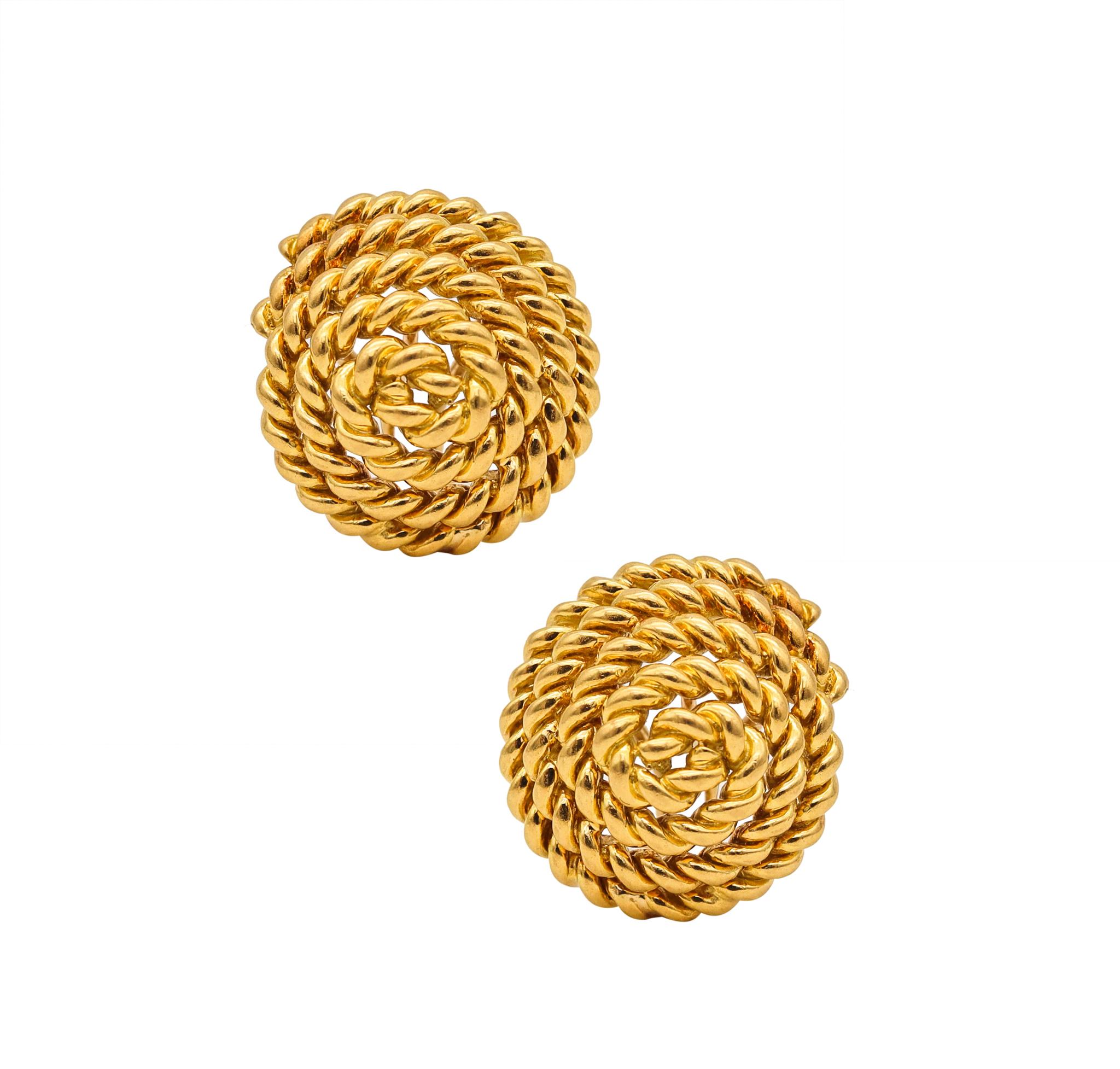 Tiffany & Co. 1985Schlumberger Design Twisted Ropes Earrings In 18Kt YellowGold 2