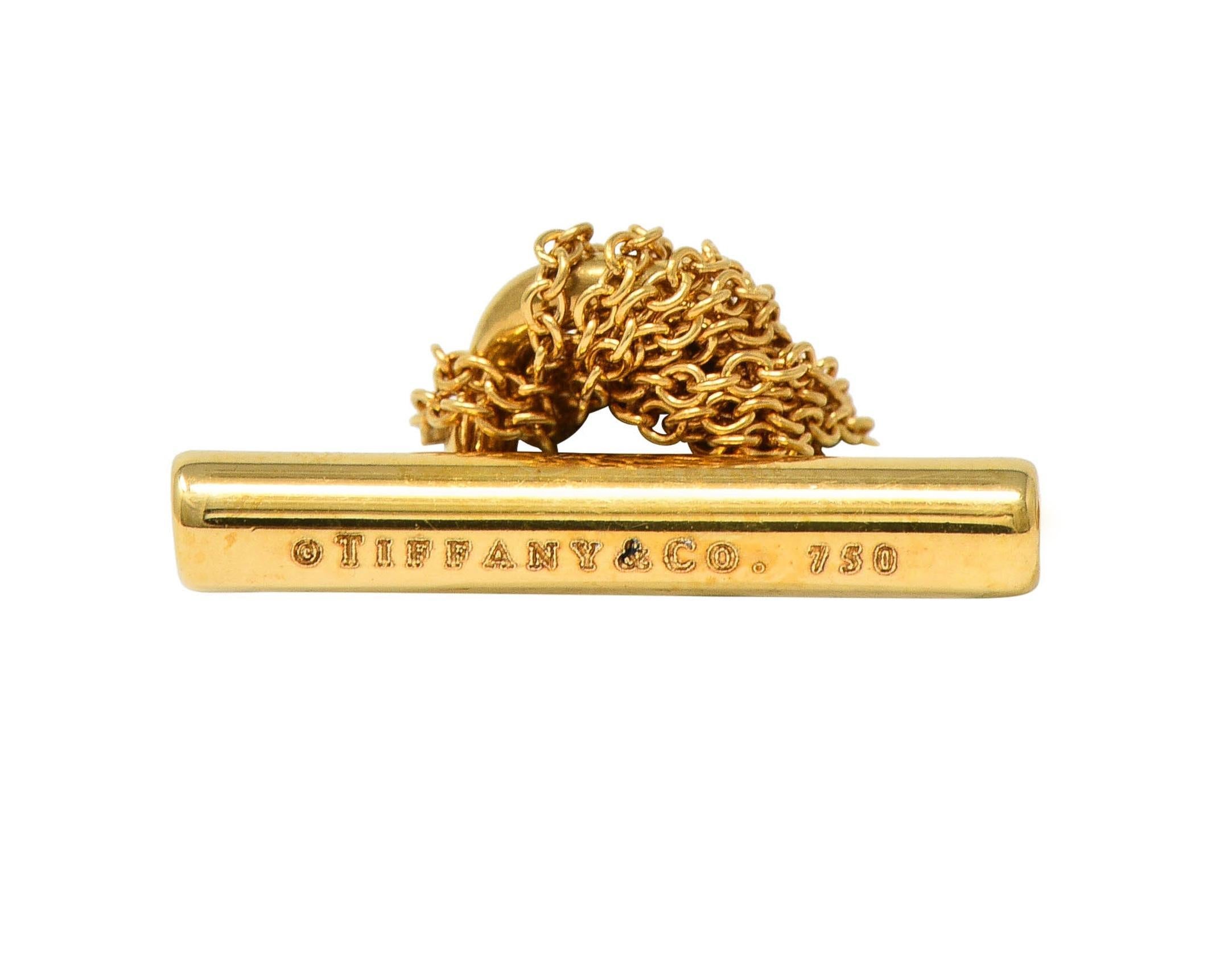 Tiffany & Co. 1990 18 Karat Yellow Gold Heart Mesh Vintage Toggle Bracelet 3