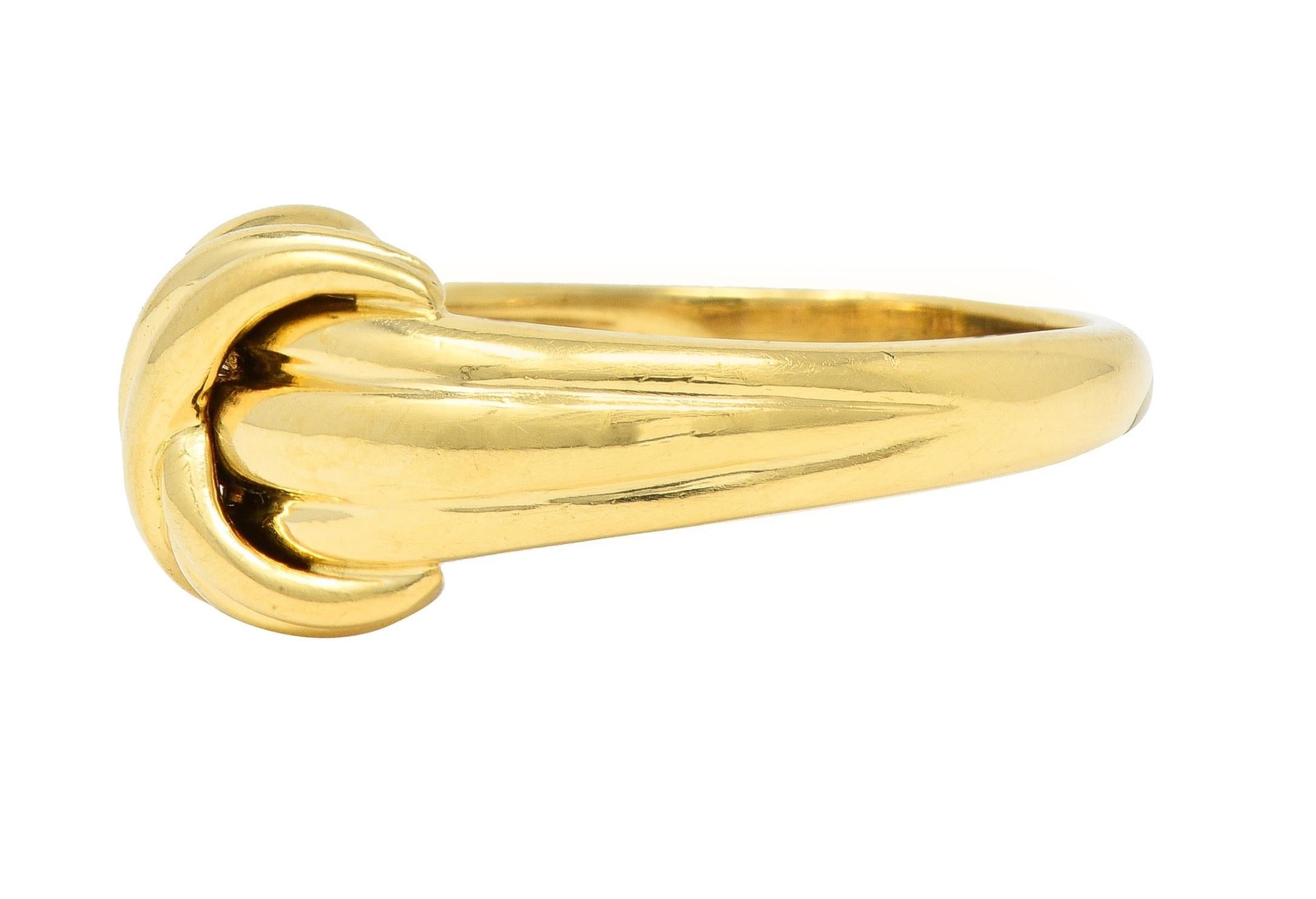 Tiffany & Co. 1990 18 Karat Yellow Gold X Knot Vintage Ring 1