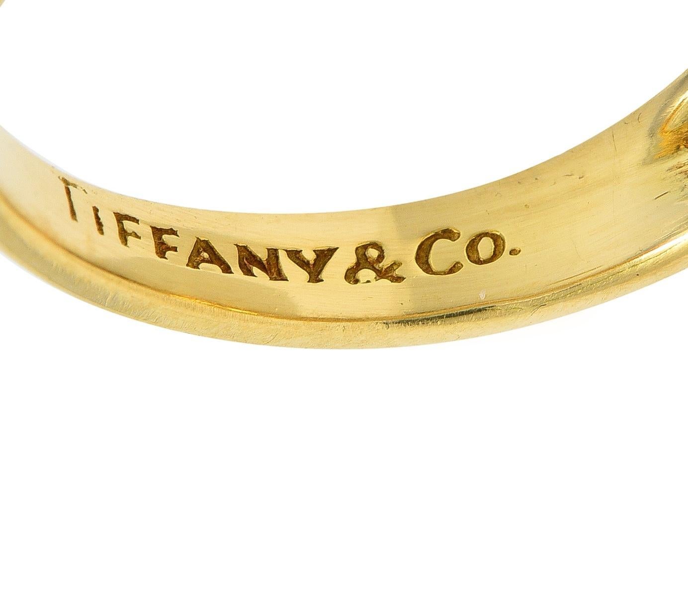 Tiffany & Co. 1990 18 Karat Yellow Gold X Knot Vintage Ring 3