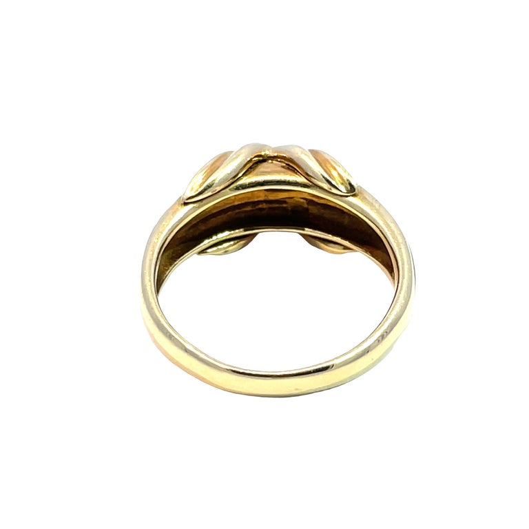 Tiffany and Co. 1990 Vintage X Signature Ring in 18k Yellow Gold