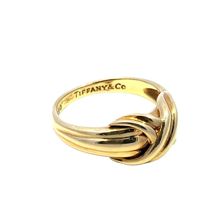 Tiffany and Co. 1990 Vintage X Signature Ring in 18k Yellow Gold