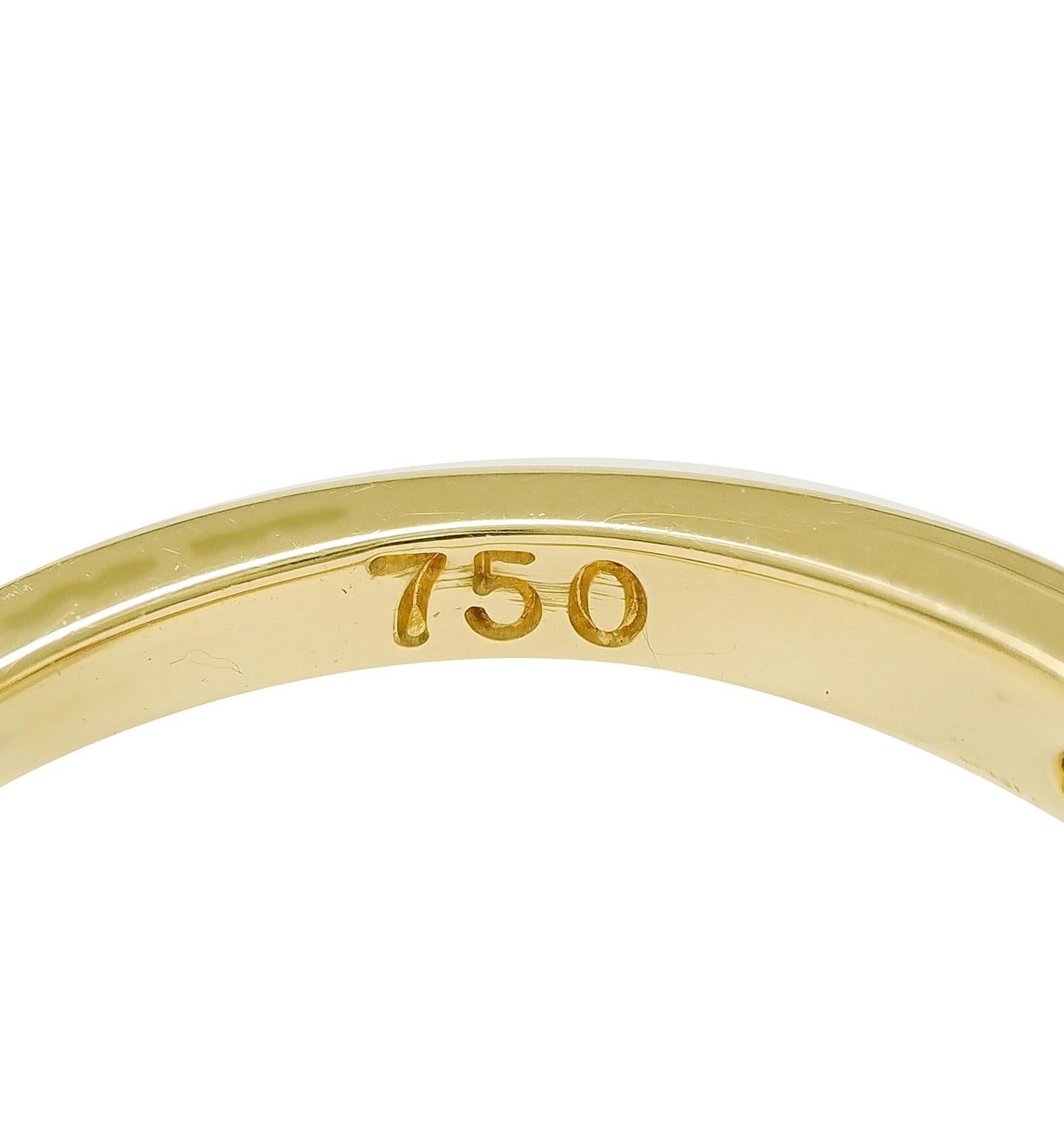 Tiffany & Co. 1990 1.00 CTW Emerald Diamond 18K Vintage Cluster Ring in vendita 4