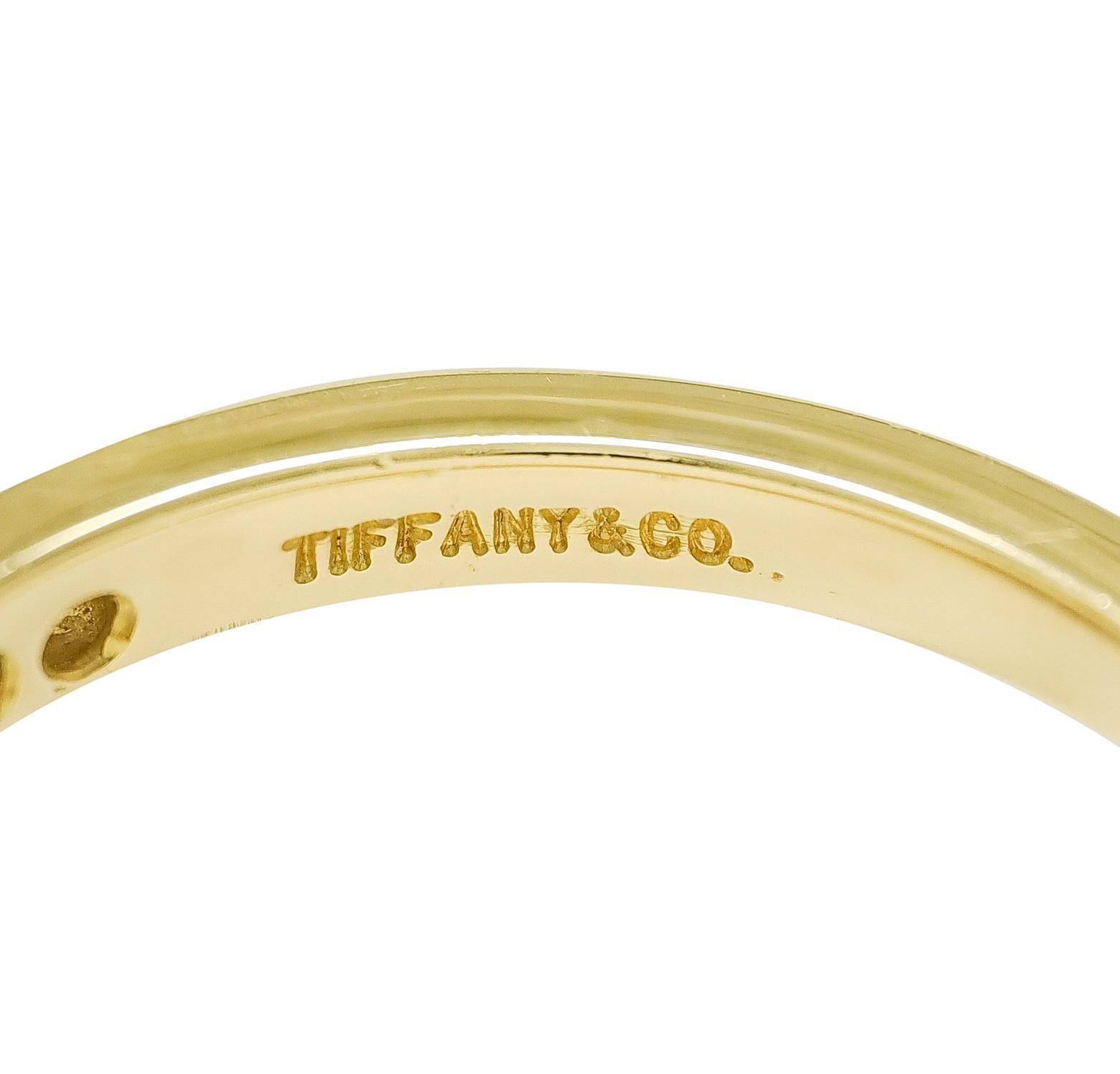 Tiffany & Co. 1990 1.00 CTW Emerald Diamond 18K Vintage Cluster Ring in vendita 3