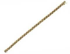 Tiffany & Co. 1990's 14 Karat Yellow Gold Russian Weave Vintage Chain Bracelet