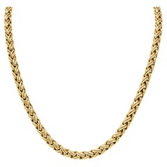 Tiffany & Co. 1990's 14 Karat Yellow Gold Russian Weave Vintage Chain Necklace