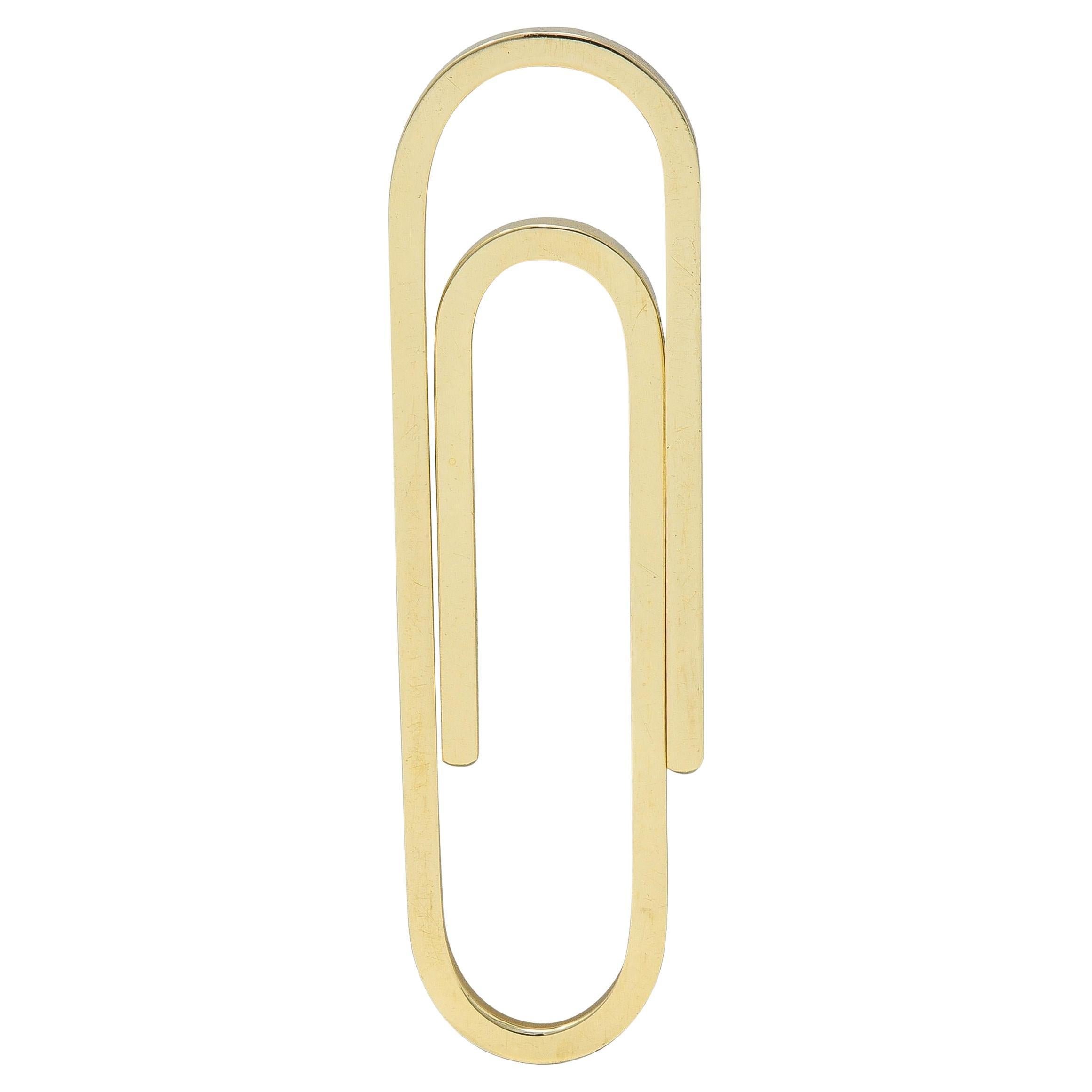 Tiffany & Co. 1990's Oro amarillo de 14 quilates Gran clip vintage