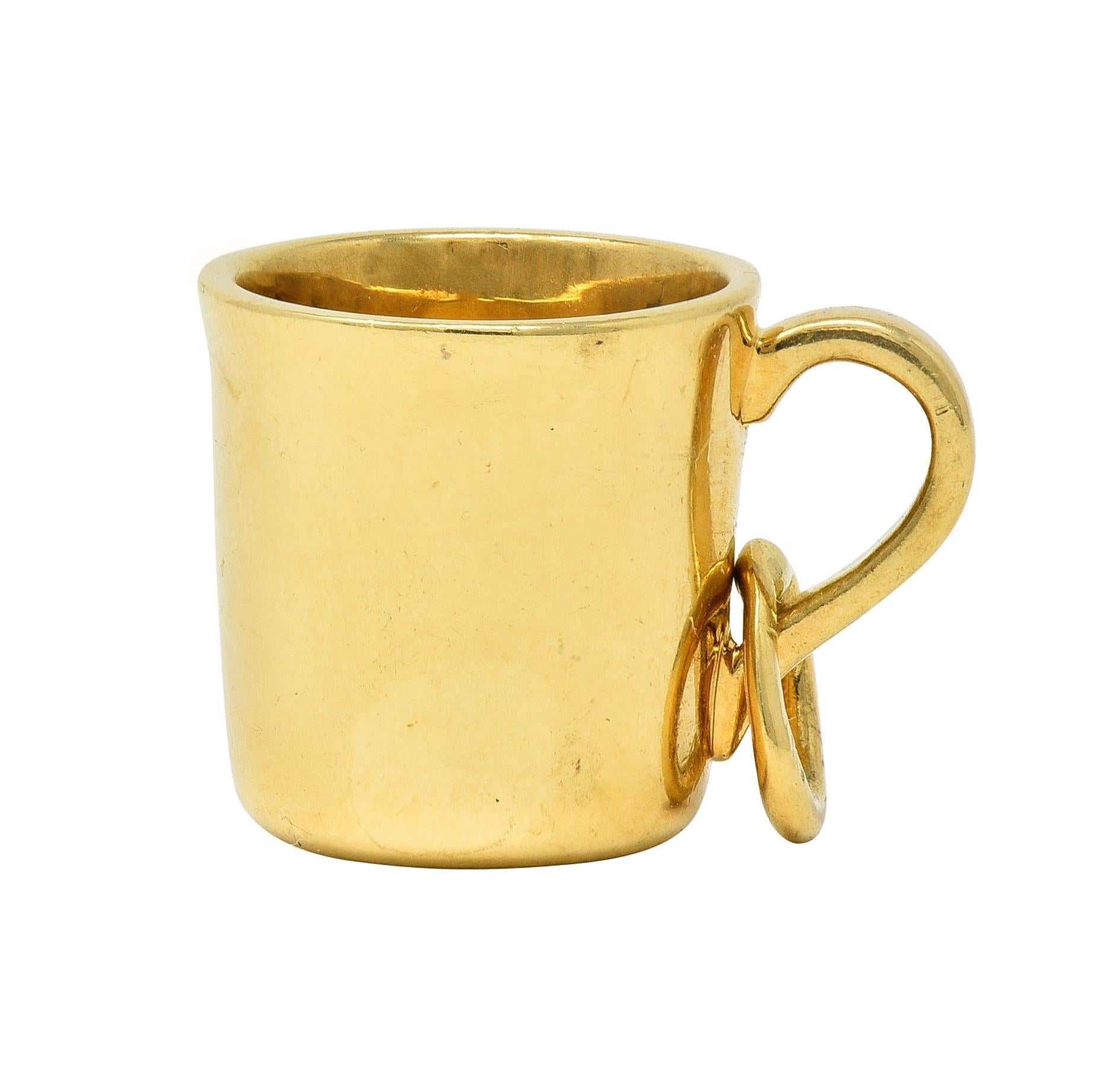 Tiffany & Co. 1990's 18 Karat Yellow Gold Vintage Baby Cup Charm In Excellent Condition For Sale In Philadelphia, PA