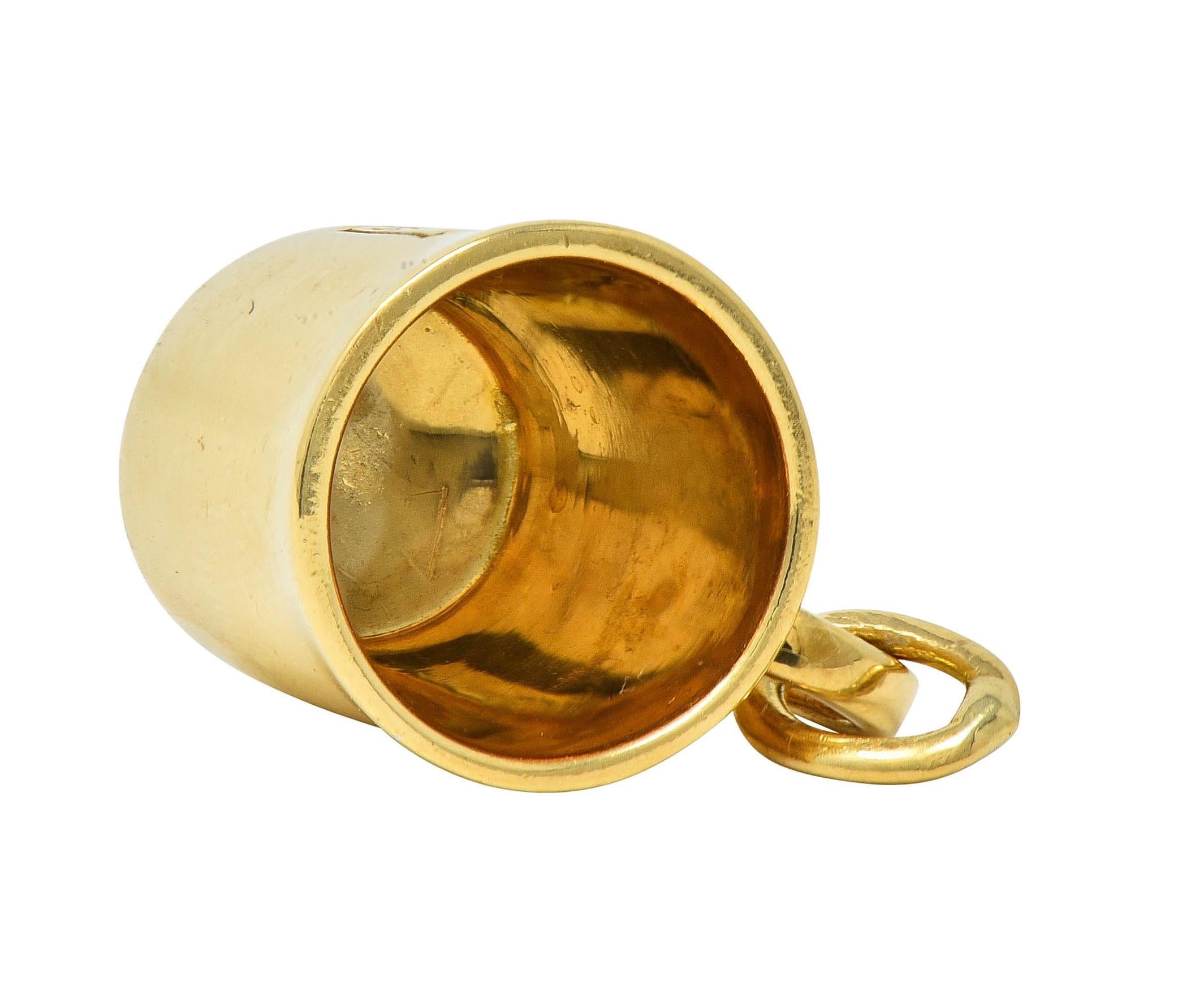 Tiffany & Co. 1990's 18 Karat Yellow Gold Vintage Baby Cup Charm For Sale 1