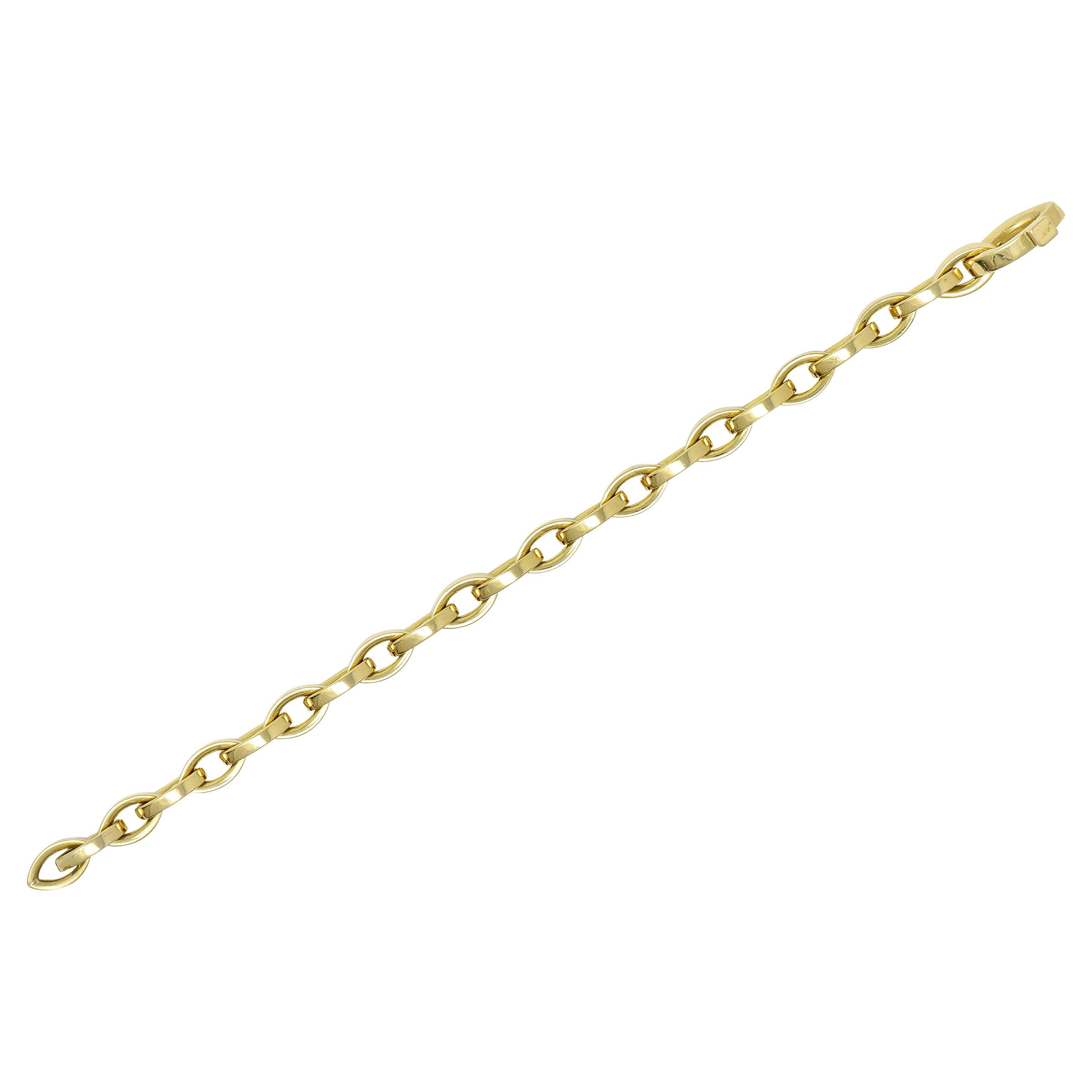 Tiffany & Co. 1990s 18 Karat Yellow Gold Vintage Marquise Link Bracelet 5