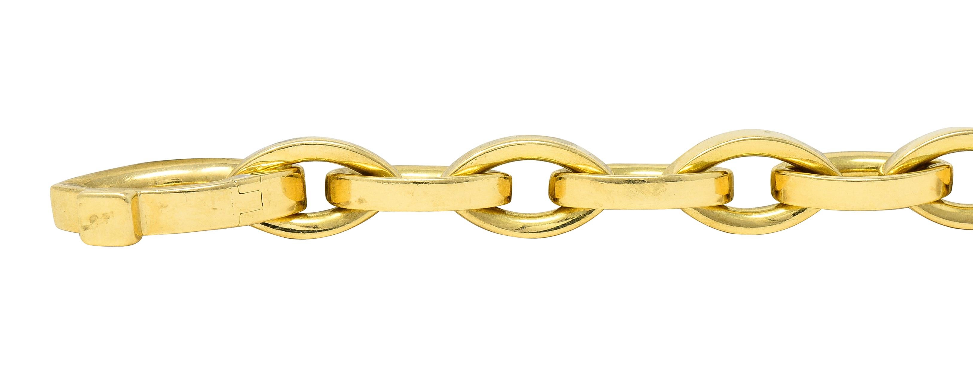 Tiffany & Co. 1990s 18 Karat Yellow Gold Vintage Marquise Link Bracelet 2