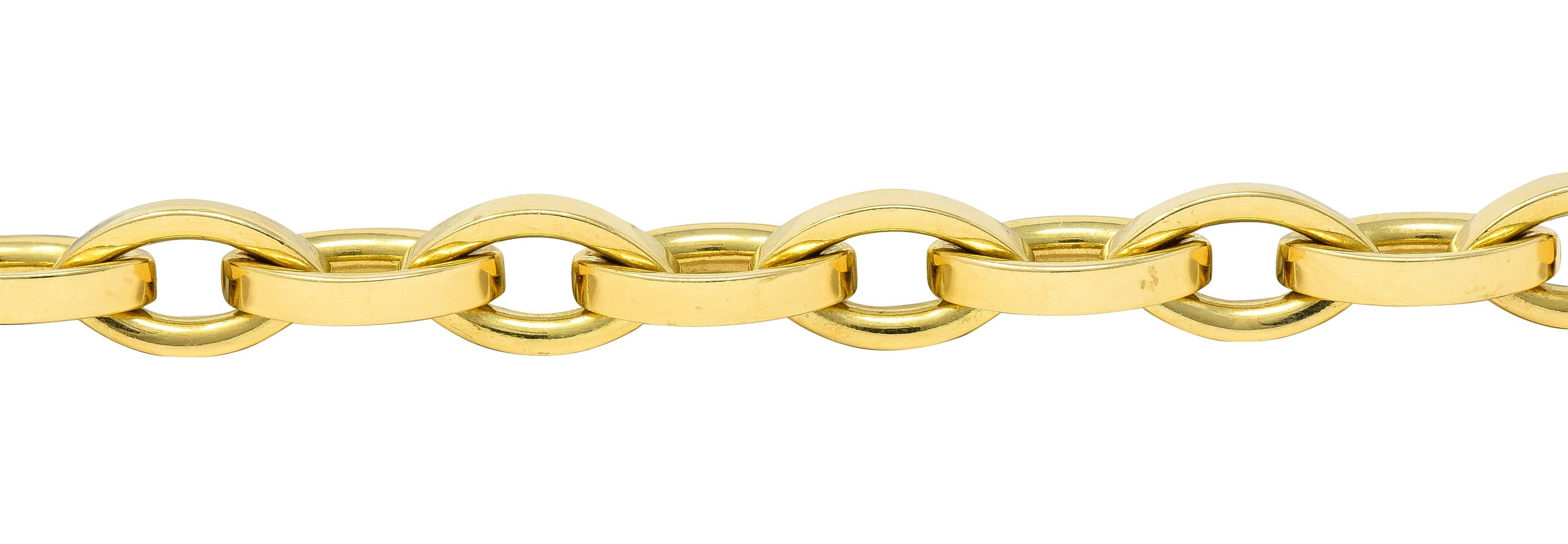 Tiffany & Co. 1990s 18 Karat Yellow Gold Vintage Marquise Link Bracelet 3