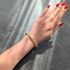 Tiffany & Co. 1990's 18 Karat Yellow Gold Vintage Twist Bangle Bracelet