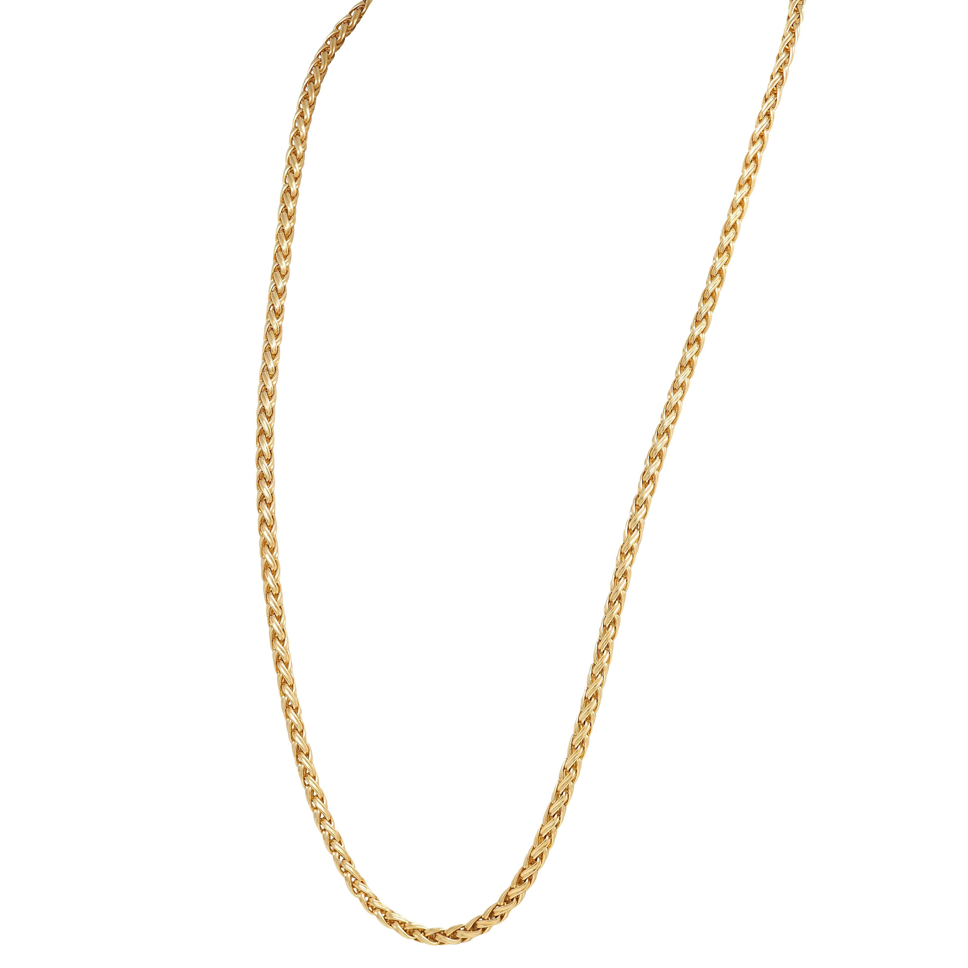 Tiffany & Co. 1990 - Collier à chaîne longue de 32 pouces en or 18 carats et tissage russe vintage en vente 1