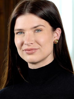 Tiffany & Co. 1990's 18K Yellow Gold Fluted X Kiss Vintage Ear-Clip Earrings