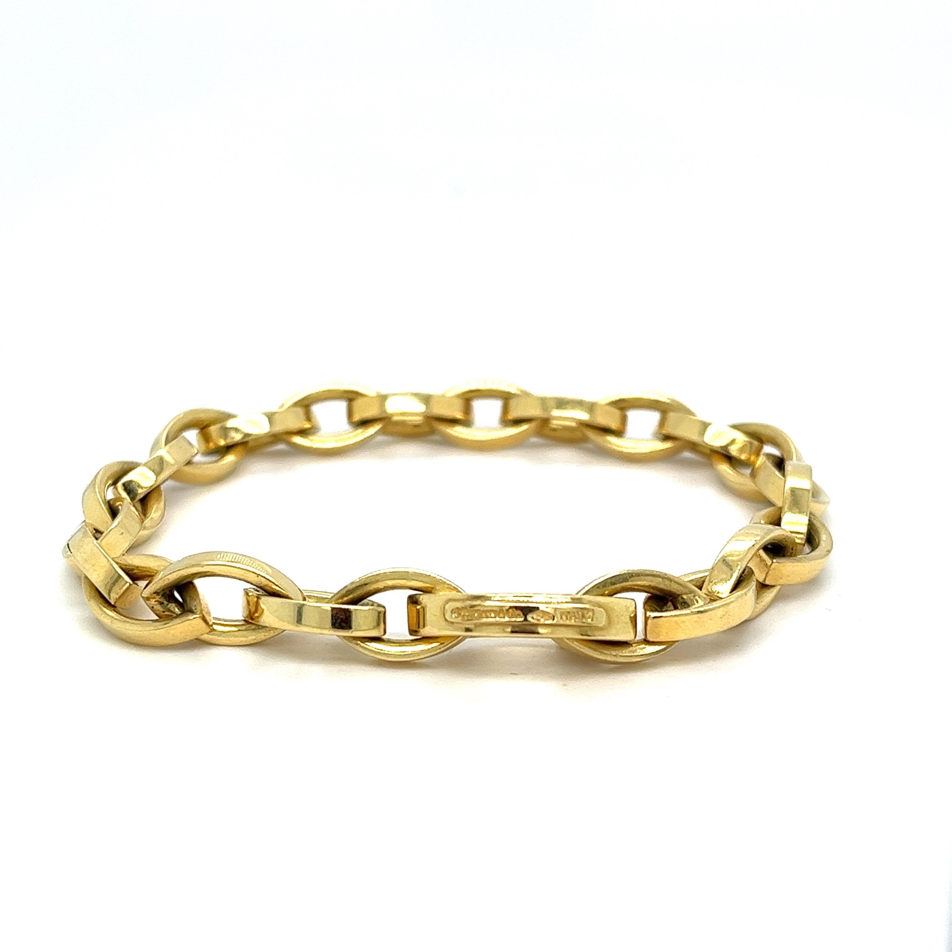 Contemporary Tiffany & Co. 1990's Link Bracelet, 18kt Gold Italy