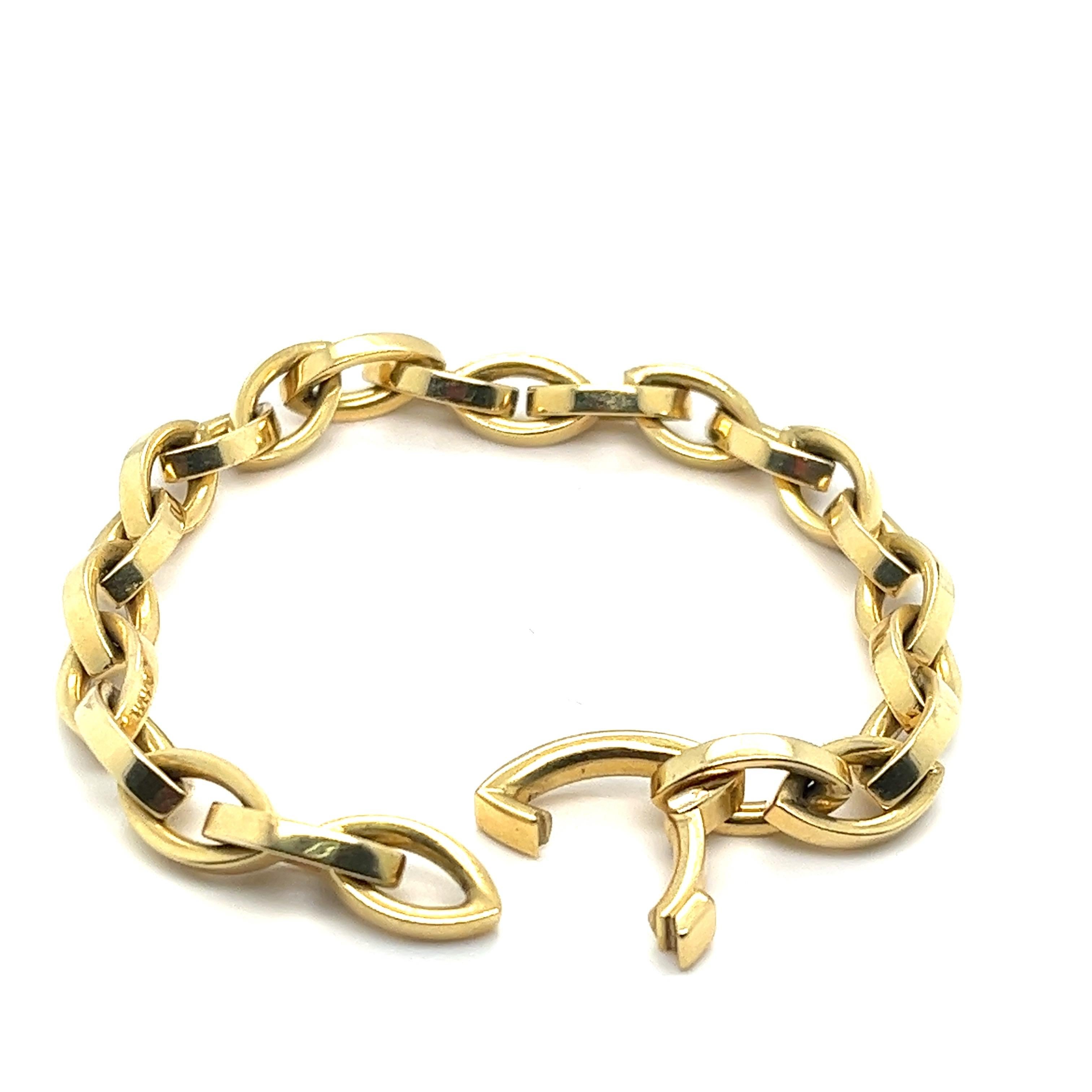 Tiffany & Co. 1990's Link Bracelet, 18kt Gold Italy 2