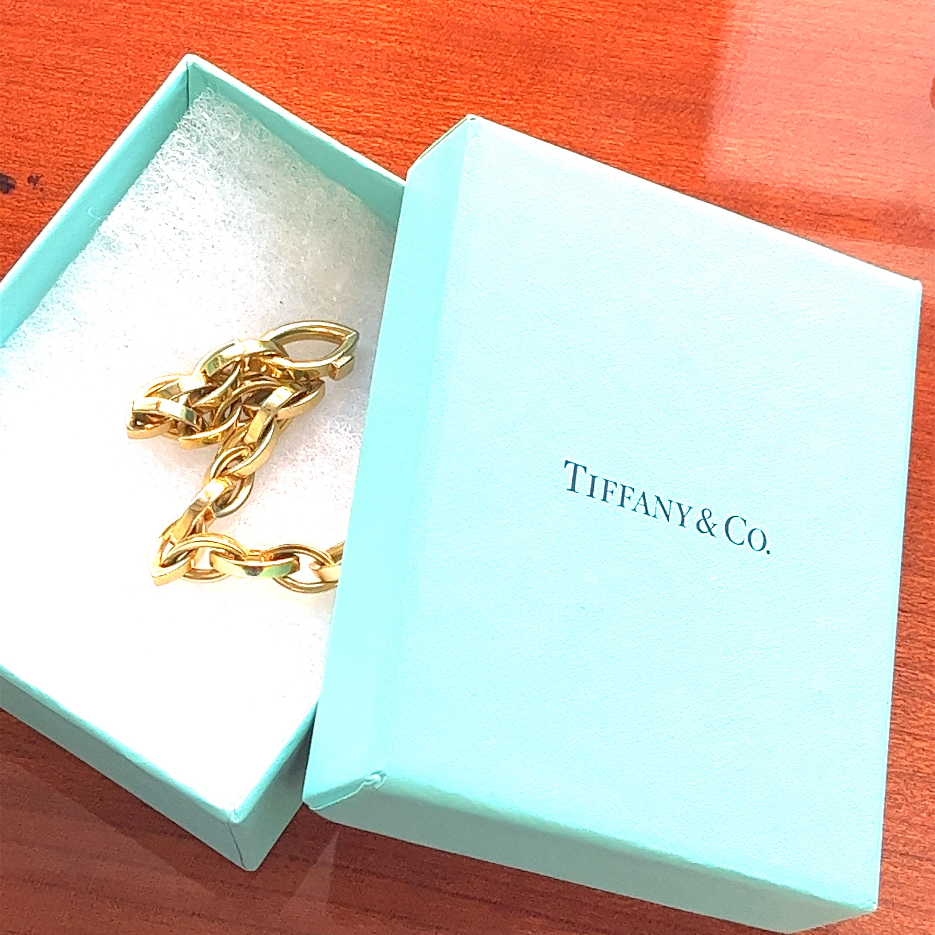 Tiffany & Co. 1990's Link Bracelet, 18kt Gold Italy 1