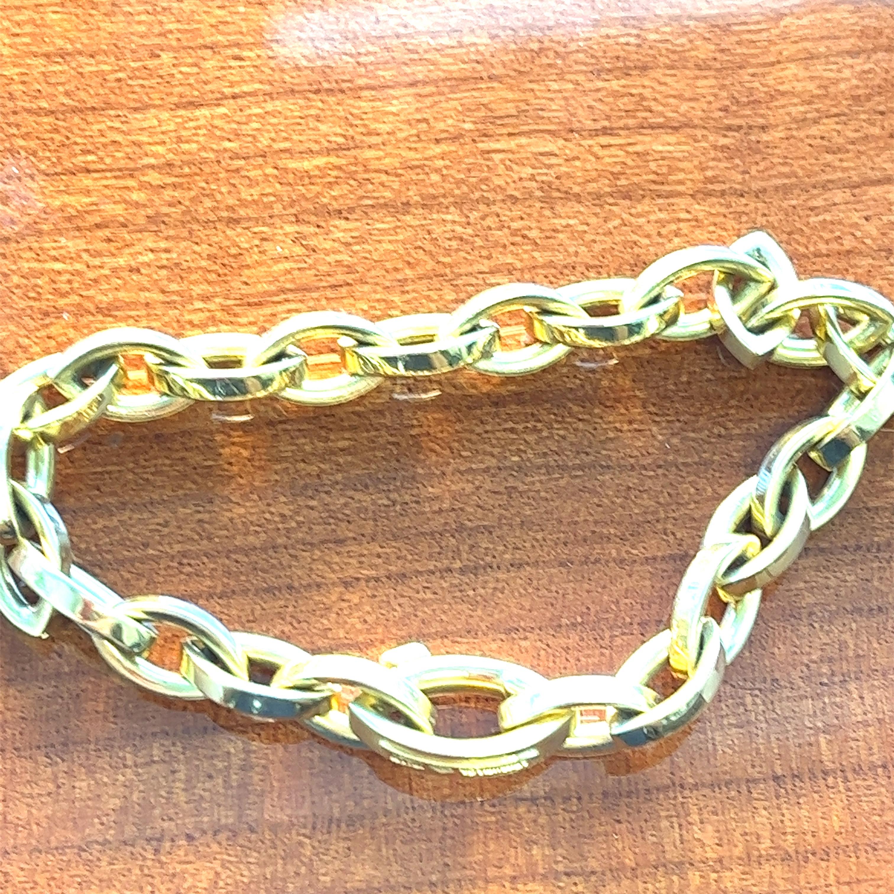 Tiffany & Co. 1990's Link Bracelet, 18kt Gold Italy 3