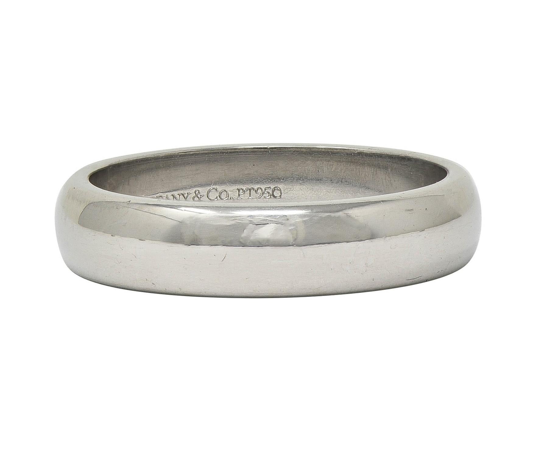 Tiffany & Co. 1990 Anillo de boda unisex Vintage Forever de platino en venta 1