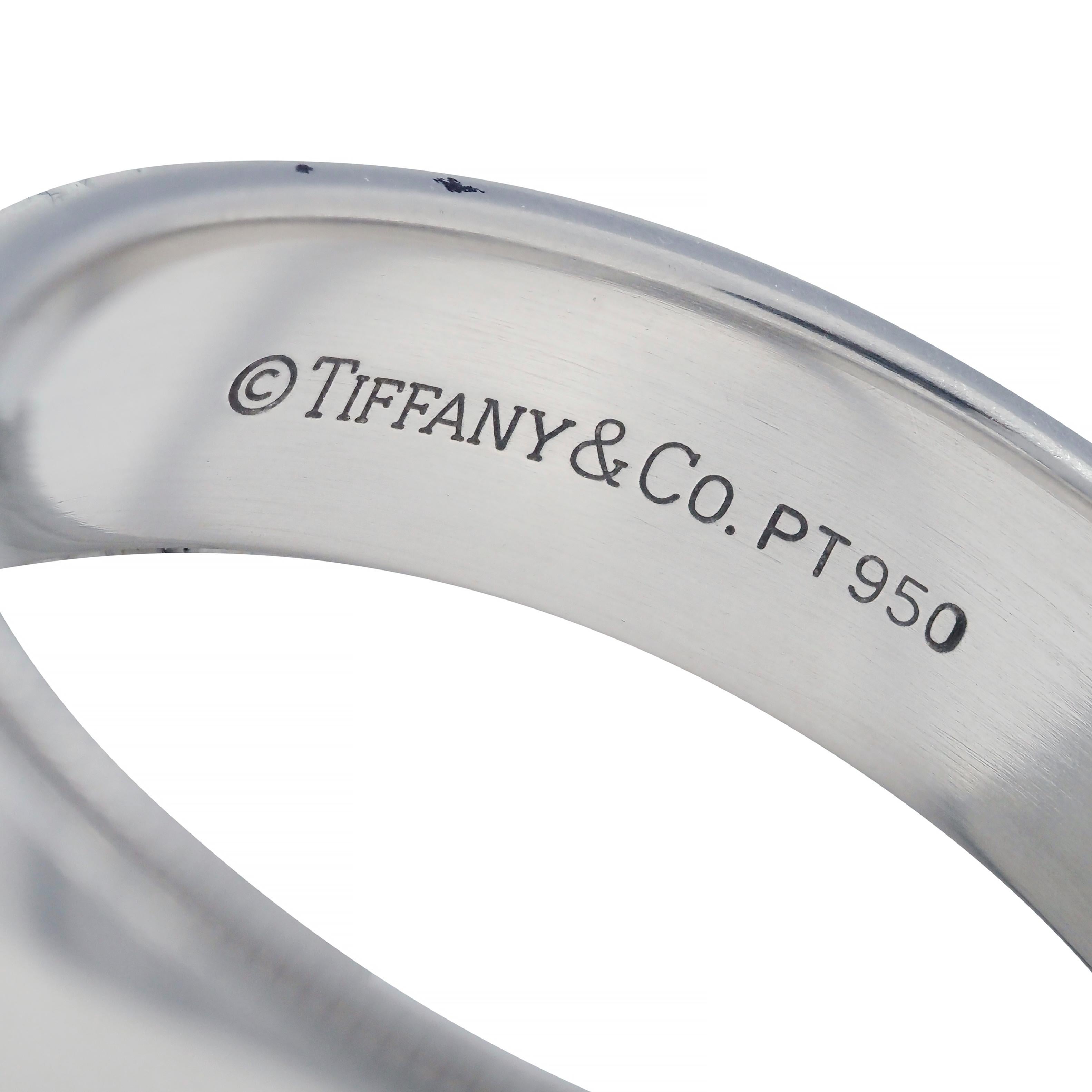 Tiffany & Co. 1990's Platinum Unisex Vintage Men's Wedding Band Ring For Sale 2
