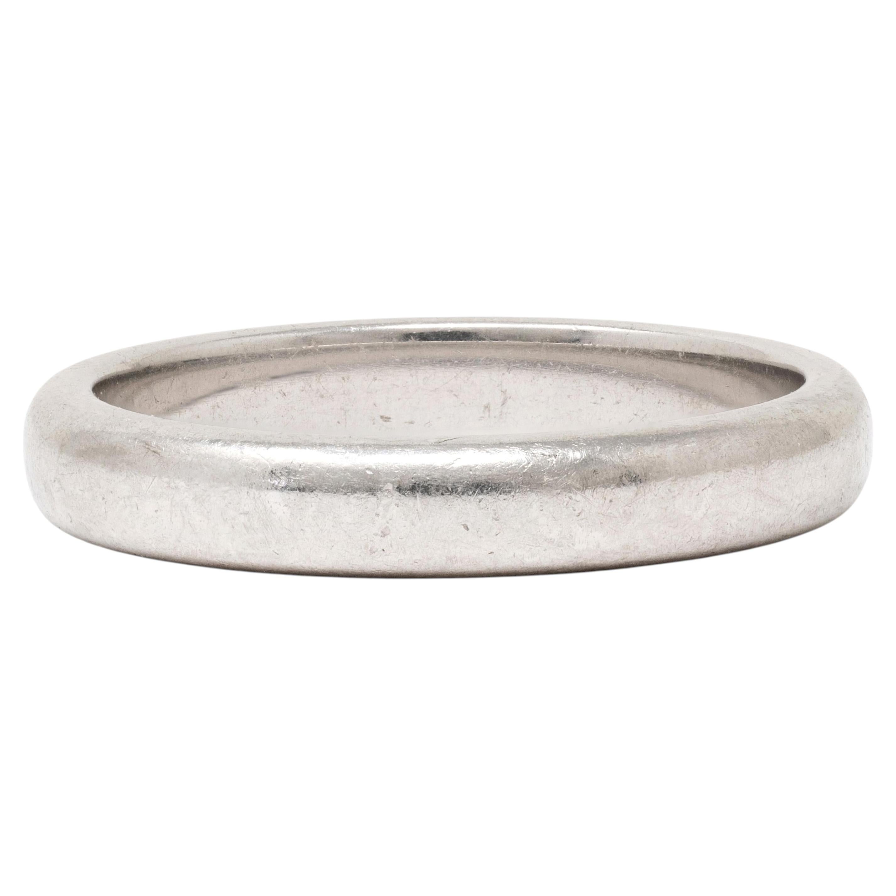 Bague de mariage vintage fine en platine Tiffany & Co., des années 1990