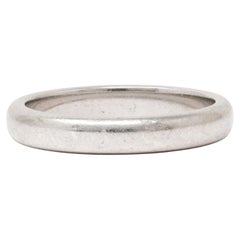 Tiffany & Co. 1990's Platinum Vintage Slim Wedding Band Ring