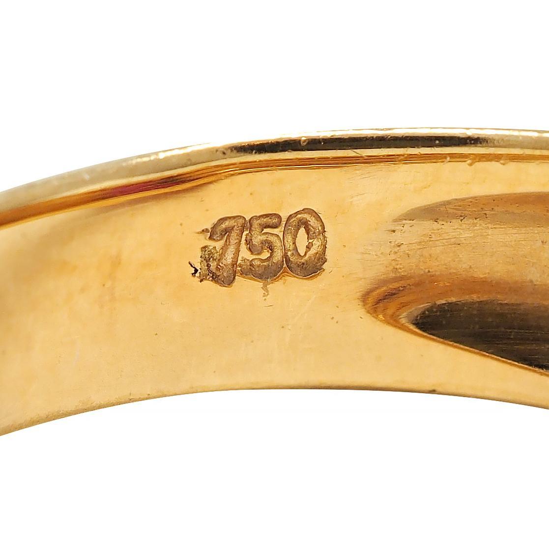 Tiffany & Co. 1990s Red Ruby 18 Karat Yellow Gold Vintage Stacking Band Ring 6